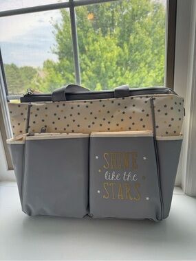 Baby Essentials Shine Like The Stars 5 Piece Diaper Bag Set NWOT